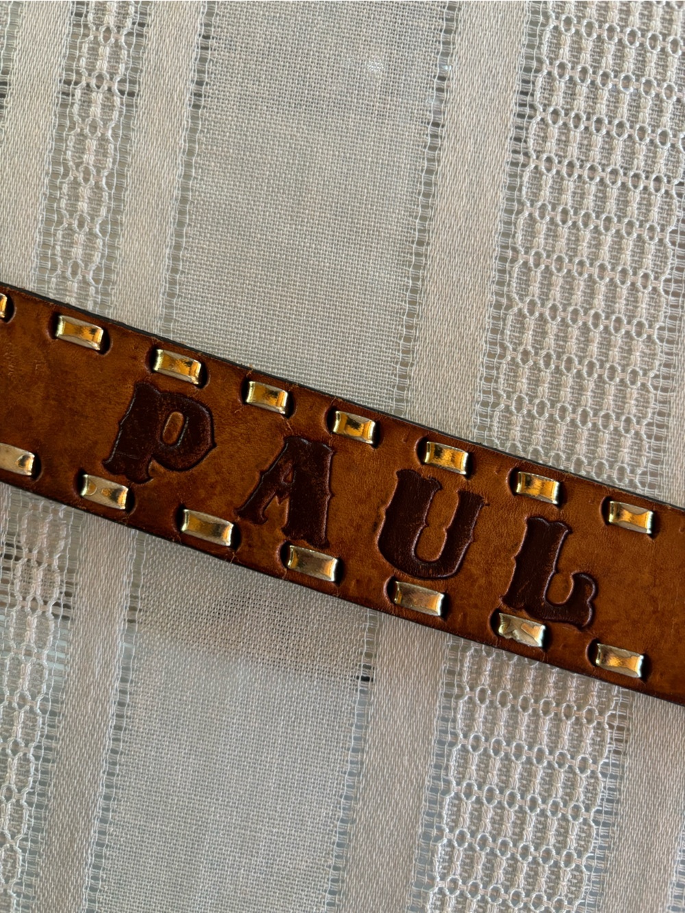 PAUL Vintage Tooled Belt 39.5” - Snap Closure / Interchangeable